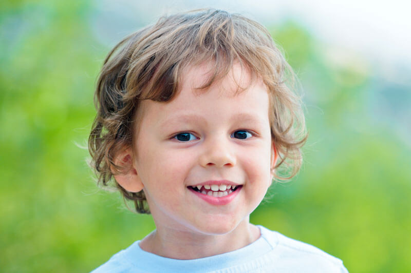 Smiling Kid Outdoors